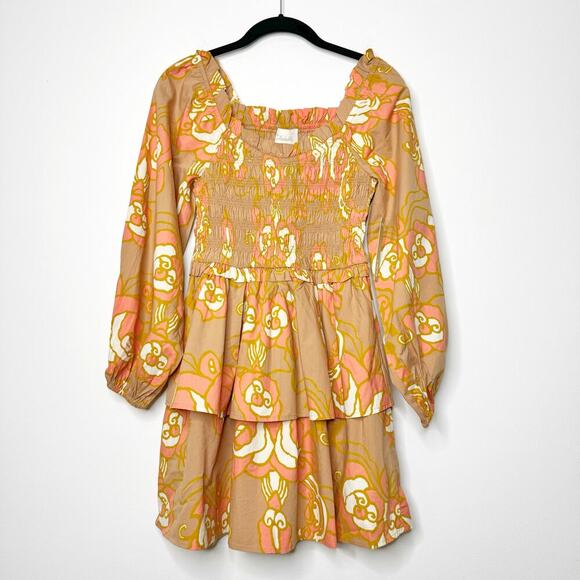 Cleobella Journee Mini Dress in Floral Abstract Rose Print Size XS - Picture 2 of 12